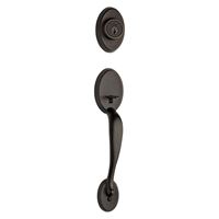 Kwikset 800CELIP 11PSMT R Handleset, 1 Grade, Brass, Venetian Bronze, 2-3/8 x 2-3/4 in Backset, KW1 Keyway, Residential