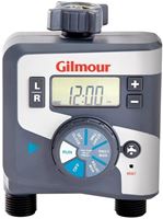 Gilmour 804014-1001 Electronic Watering Timer, 1 to 360 min Time Setting, LCD Display, Gray