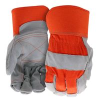 Boss Guard Series B71031-L Gloves, L, 8 to 8-3/8 in L, Wing Thumb, Safety, Canvas, Orange