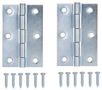 ProSource LR-056-PS Utility Hinge, Steel, Zinc, Loose Pin, 180 deg Range of Motion, Full Mortise Mounting, 28 (Pair) lb