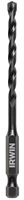 Irwin 1870543 Impact Drill Bit, 3/16 in Dia, 4 in OAL, 1-Flute, 1/4 in Dia Shank, Hex Shank