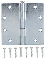 ProSource LR-065-PS Utility Hinge, Steel, Zinc, Removable Pin, 180 deg Range of Motion, Full Mortise Mounting