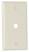 Eaton Wiring Devices 2128LA Wallplate, 4-1/2 in L, 2-3/4 in W, 1 -Gang, 1 -Port, Thermoset, Light Almond