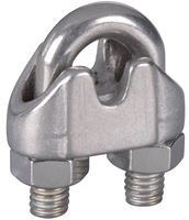 National Hardware 4230BC Series N830-313 Wire Cable Clamp, 3/16 in Dia Cable, 1 in L, Malleable Iron