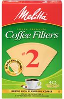 Melitta 612412 #2 Coffee Filter, Cone, Paper, Natural Brown