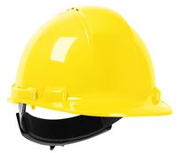 MSA 10034020 Hard Hat, 4-Point Fas-Trac III Suspension, Polyethylene Shell, Yellow, Class: C