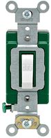 Leviton 03032-2WS Toggle Switch, 30 A, 120/277 VAC, Back and Side Terminal, Thermoplastic Housing Material, White