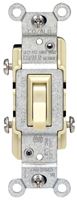 Leviton 2653-2I Toggle Switch, 15 A, 120 V, 3 -Position, Thermoplastic Housing Material, Ivory