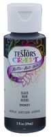 Testors 292421A Acrylic Craft Paint, Matte, Black, 2 oz, Bottle