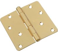 National Hardware N186-932 Door Hinge, Cold Rolled Steel, Satin Brass, Full-Mortise/Hole Mounting, 55 lb