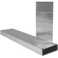 Imperial GV0220 Stack Duct, 60 in L, 10 in W, 3-1/4 in H, 30 Gauge, Galvanized Steel, Pack of 12