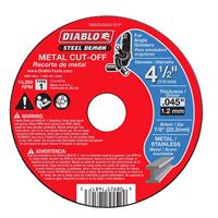 Diablo Steel Demon DBDS45045101F Cut-Off Disc, 4-1/2 in Dia, 0.045 in Thick, 7/8 in Arbor, Ceramic Abrasive, 1/PK