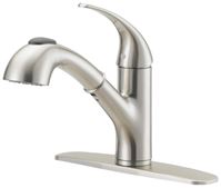 Boston Harbor FP4A4079NP Kitchen Faucet, 1.8 gpm, 1-Faucet Handle, 1, 3-Faucet Hole, Metal/Plastic, Stainless Steel