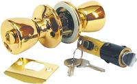 US Hardware D-099B Entrance Lockset, Brass, Brass