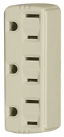 Eaton Wiring Devices 1147V-BOX Outlet Adapter, 2 -Pole, 15 A, 125 V, 3 -Outlet, NEMA: NEMA 5-15R, Ivory