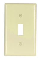Eaton Wiring Devices 2134LA-BOX Wallplate, 4-1/2 in L, 2-3/4 in W, 1 -Gang, Thermoset, Light Almond, High-Gloss