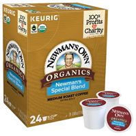 Newmans Own 5000351721 Coffee K-Cup Pod, Special Blend, Caffeine, Medium Roast, Box, Pack of 4
