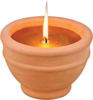 Seasonal Trends Citronella Candle Terracotta Bowl Outdoor Candle, Gold