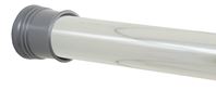 Zenith 886ALSS Shower Curtain Rod, 86 in L Adjustable, Aluminum, Chrome