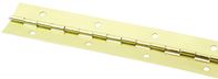 ProSource Continuous Hinge, 180 deg, Steel, Bright Brass, 1.5 in x 48 in