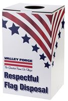 Valley Forge BOXREC Flag Disposal Box, Plastic