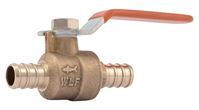 SharkBite 22461LFA Ball Valve, 1/2 in Connection, Barb x Barb, 200 psi Pressure, DZR Brass Body