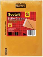 Scotch 7913-5 Bubble Mailer, #0, Kraft, Self-Seal Closure