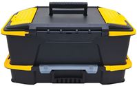 Stanley Click n Connect Series STST19900 Tool Box, 30 lb, Plastic, Black/Yellow, 2-Drawer