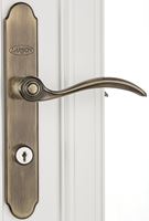 Larson QuickFit Series 20297820 Door Handleset, Metal, Antique Brass