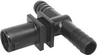 Green Leaf Y8231009 Dry Boom Nozzle Body Tee, 1/2 in, Quick x Hose Barb, 7 psi Pressure, EPDM Rubber