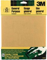 3M 9000NA Sandpaper Sheet, 11 in L, 9 in W, Very Fine, 220 Grit, Aluminum Oxide Abrasive, Paper Backing