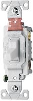 Eaton Wiring Devices CS220W Toggle Switch, 20 A, 120/277 V, Lead Wire Terminal, Nylon Housing Material, White