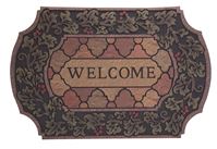 Simple Spaces T199 Door Mat, 35 in L, 23 in W, Flocking Pattern, Polyester Surface