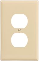 Eaton PJ8V-10-L Wallplate, 1-Gang, Polycarbonate, Ivory