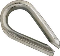 Campbell T7670649 Wire Rope Thimble, 3/8 in Dia Cable, Malleable Iron, Electro-Galvanized, Pack of 10