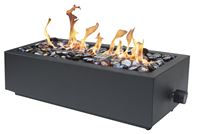 Seasonal Trends 52069 Tabletop Fire Bowl, 15.6 in OAW, 6.5 in OAD, 4.17 in OAH, Rectangular, Propane