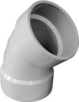 Canplas 192506 Sanitary Pipe Elbow, 6 in, Hub, 45 deg Angle, PVC, White