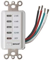 Woods 59014 Countdown Timer, 15 A, 120 V, 1800 W, 2, 4, 8, 12 hr Off Time Setting, White