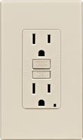 Leviton C36-GFNT1-0PT GFCI Duplex Receptacle, 2 -Pole, 15 A, 125 V, Back, Side Wiring, NEMA: 5-15R, Light Almond