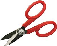 Gardner Bender ES-360 Electrician Scissor/Cutter, 5-1/2 in OAL, 1-5/8 in L Cut, Stainless Steel Blade, Red Handle