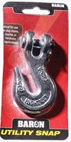 BARON C-330-5/16 Clevis Grab Hook, 3900 lb Working Load, Steel, Electro-Galvanized