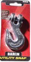 BARON C-330-3/8 Clevis Grab Hook, 5400 lb Working Load, Steel, Electro-Galvanized