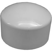 Genova 300 Series 30154 Pipe Cap, 4 in, Slip Joint, White, SCH 40 Schedule