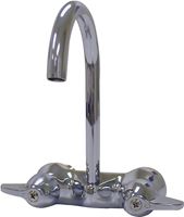 B & K 123-005 Bathroom Faucet, Chrome Plated, High Arc Spout