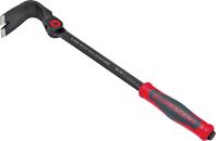 Crescent CODE RED Series DB18X Pry Bar, 18 in L, Flat End, Nail Slot Tip, Steel, Black, 4-1/8 in W