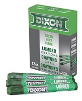 Dixon Ticonderoga 52200 Lumber Crayon, Green, 1/2 in Dia, 4-1/2 in L, Pack of 12