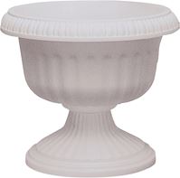 Southern Patio UR1212ST Urn Planter, 10-1/2 in H, 11.88 in W, 11.88 in D, Plastic, Stone