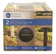 Boston Harbor Solar Light, Ni-Mh Battery, AAA Battery, 1-Lamp, Plastic Fixture, Black, Battery Included: Yes