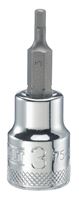 DeWALT DWMT75456OSP Fractional Hex Bit Socket, 3 mm Tip, 3/8 in Drive, Polished Chrome Vanadium, 1-31/32 in OAL