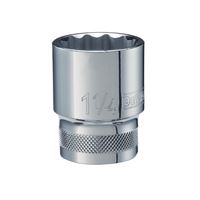 DeWALT DWMT75439OSP Hand Socket, 1-1/4 in Socket, 3/4 in Drive, 12-Point, Vanadium Steel, Polished Chrome